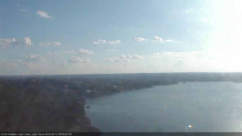 Lake Travis webcam, September 12, 2019 5:00 PM CT