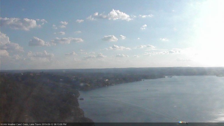Lake Travis webcam, September 12, 2019 5:15 PM CT