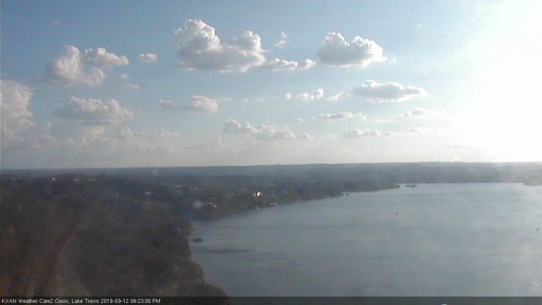 Lake Travis webcam, September 12, 2019 5:25 PM CT