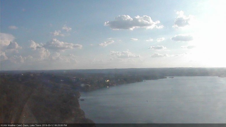 Lake Travis webcam, September 12, 2019 5:30 PM CT