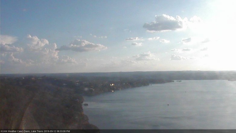 Lake Travis webcam, September 12, 2019 5:35 PM CT