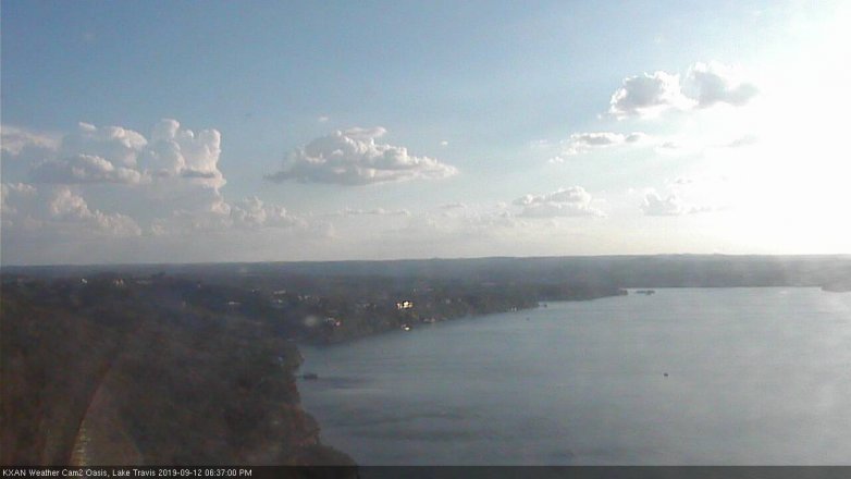 Lake Travis webcam, September 12, 2019 5:40 PM CT