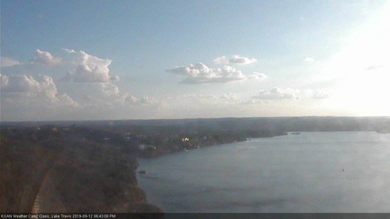 Lake Travis webcam, September 12, 2019 5:45 PM CT