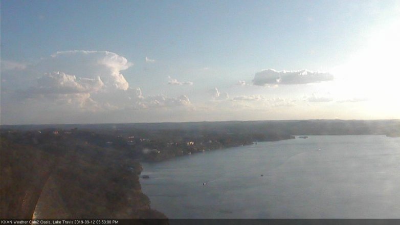 Lake Travis webcam, September 12, 2019 5:55 PM CT