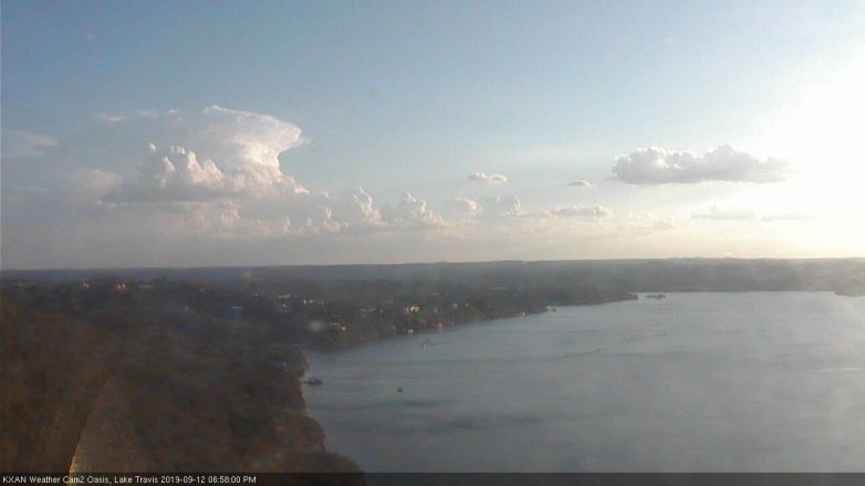 Lake Travis webcam, September 12, 2019 6:00 PM CT