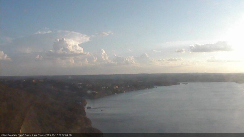 Lake Travis webcam, September 12, 2019 6:05 PM CT