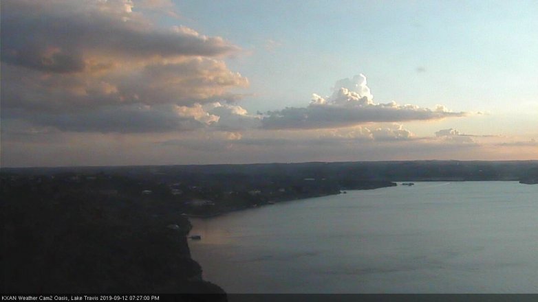 Lake Travis webcam, September 12, 2019 6:30 PM CT