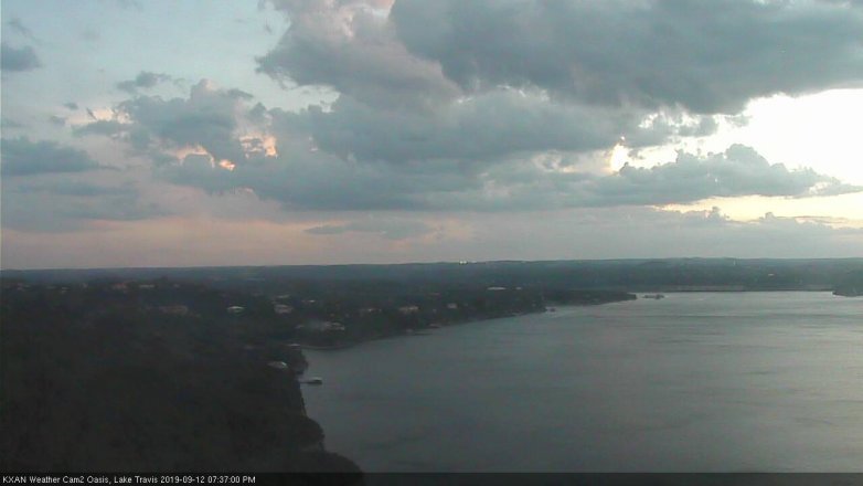 Lake Travis webcam, September 12, 2019 6:40 PM CT