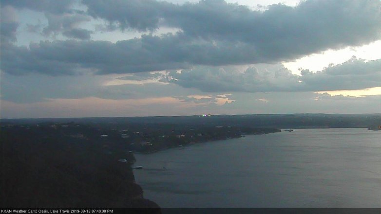 Lake Travis webcam, September 12, 2019 6:50 PM CT