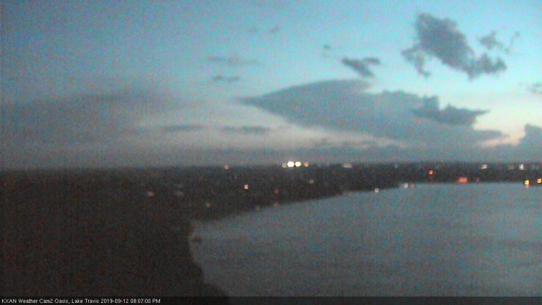 Lake Travis webcam, September 12, 2019 7:10 PM CT