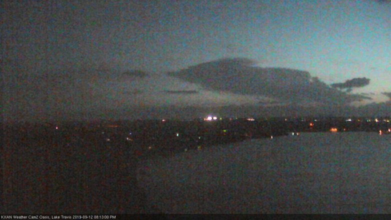 Lake Travis webcam, September 12, 2019 7:15 PM CT