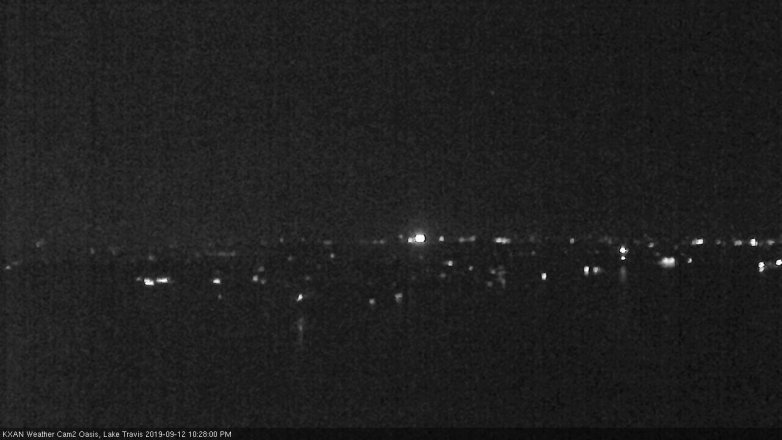 Lake Travis webcam, September 12, 2019 9:30 PM CT