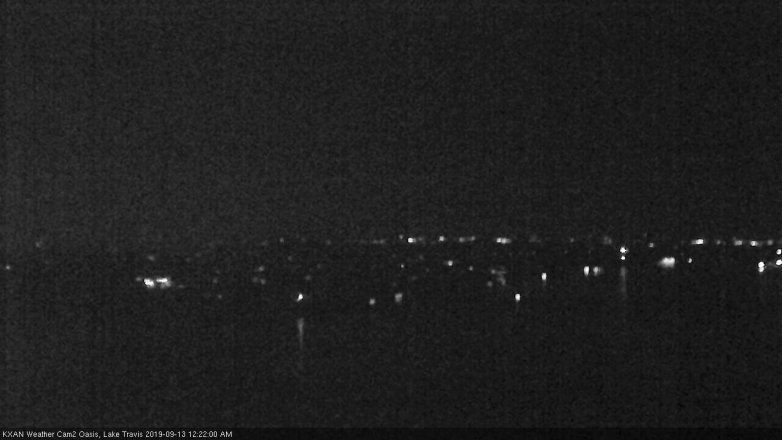 Lake Travis webcam, September 12, 2019 11:25 PM CT