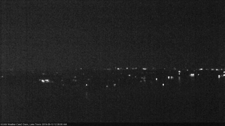 Lake Travis webcam, September 12, 2019 11:40 PM CT