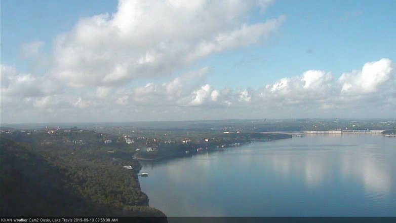 Lake Travis webcam, September 13, 2019 9:00 AM CT