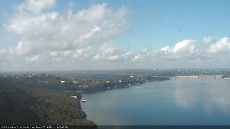 Lake Travis webcam, September 13, 2019 9:05 AM CT
