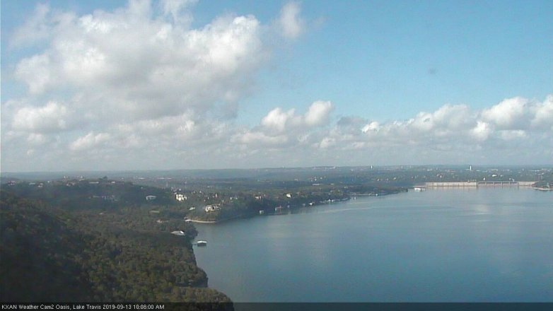 Lake Travis webcam, September 13, 2019 9:10 AM CT