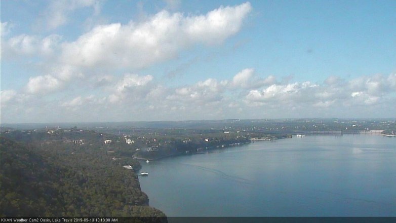 Lake Travis webcam, September 13, 2019 9:15 AM CT