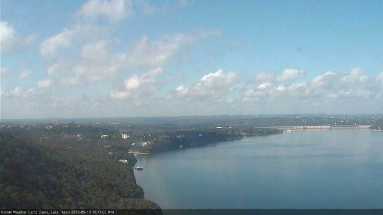 Lake Travis webcam, September 13, 2019 9:20 AM CT