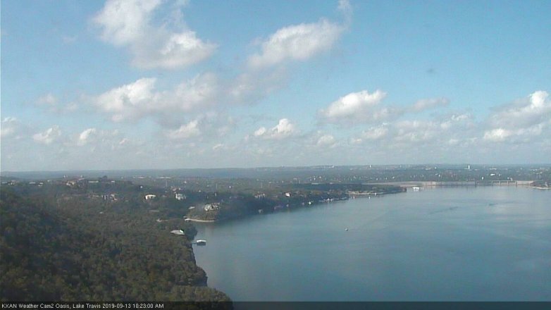 Lake Travis webcam, September 13, 2019 9:25 AM CT