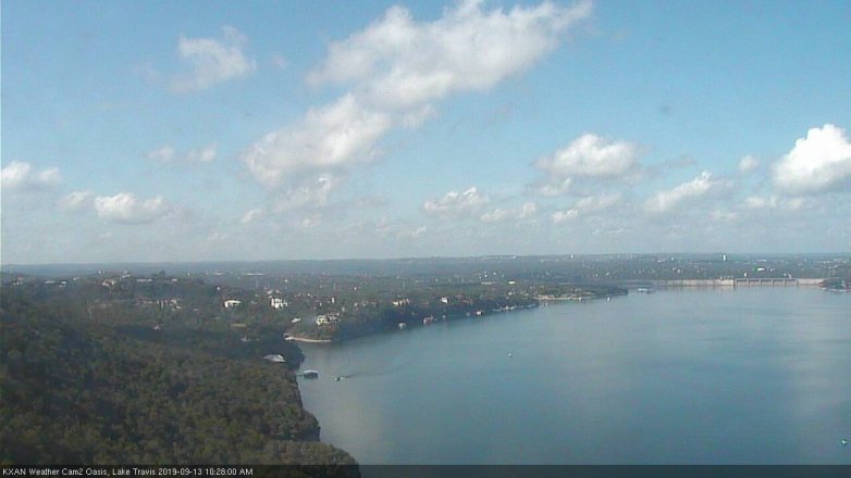 Lake Travis webcam, September 13, 2019 9:30 AM CT