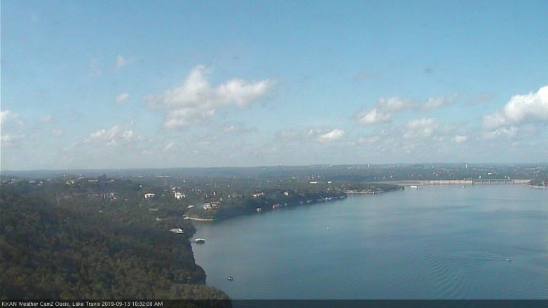 Lake Travis webcam, September 13, 2019 9:35 AM CT