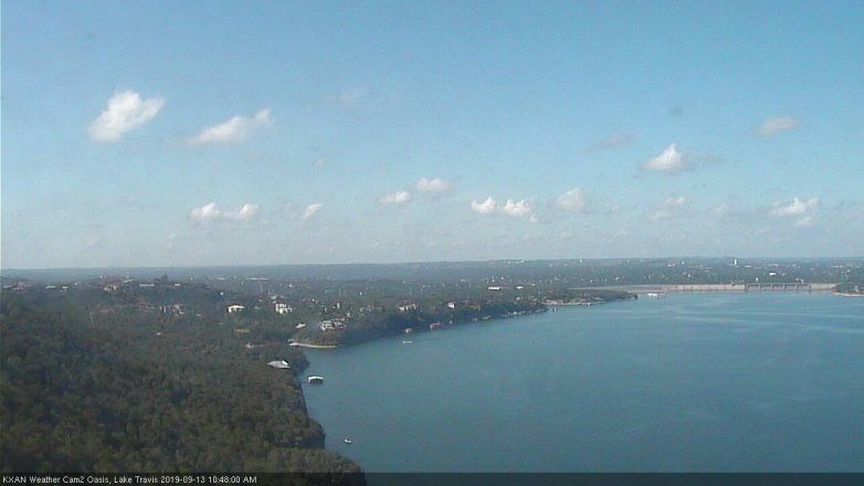 Lake Travis webcam, September 13, 2019 9:50 AM CT