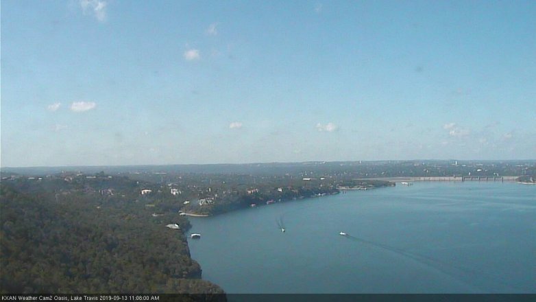 Lake Travis webcam, September 13, 2019 10:10 AM CT