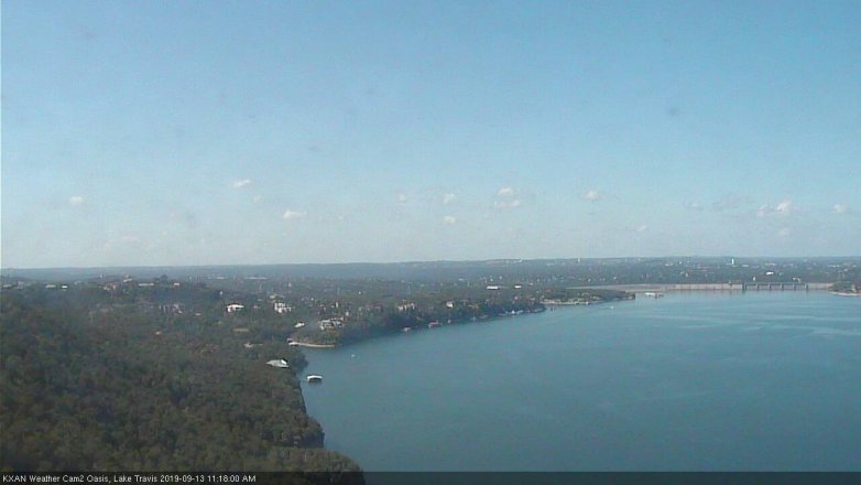 Lake Travis webcam, September 13, 2019 10:20 AM CT
