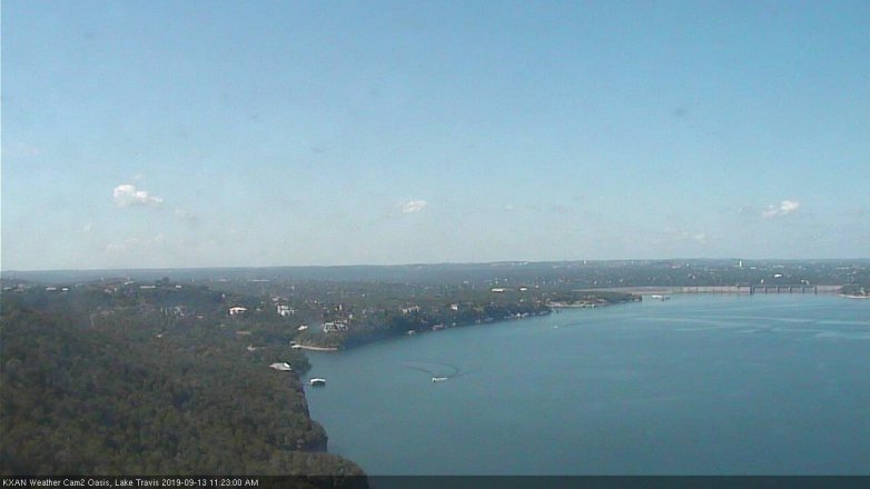 Lake Travis webcam, September 13, 2019 10:25 AM CT