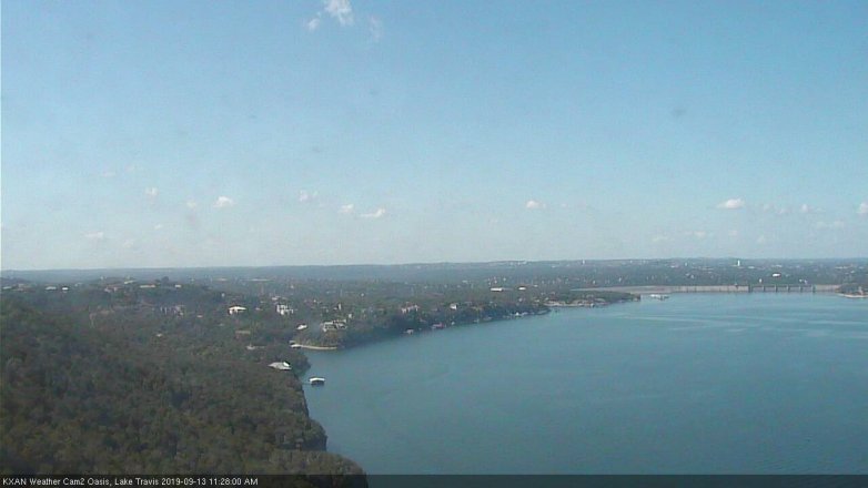 Lake Travis webcam, September 13, 2019 10:30 AM CT