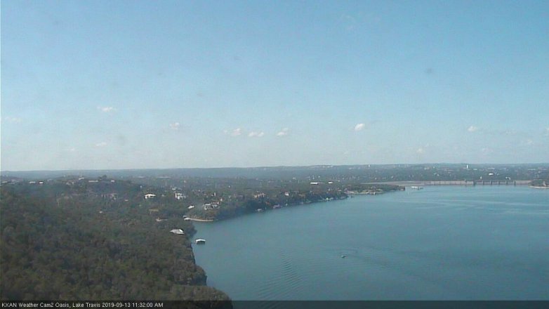 Lake Travis webcam, September 13, 2019 10:35 AM CT