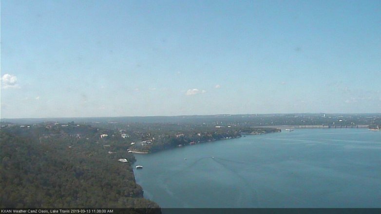 Lake Travis webcam, September 13, 2019 10:40 AM CT