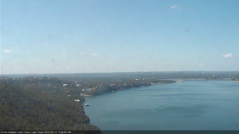 Lake Travis webcam, September 13, 2019 10:50 AM CT