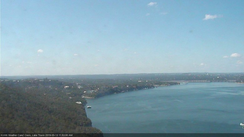 Lake Travis webcam, September 13, 2019 10:55 AM CT