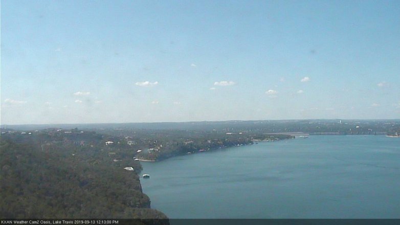Lake Travis webcam, September 13, 2019 11:15 AM CT