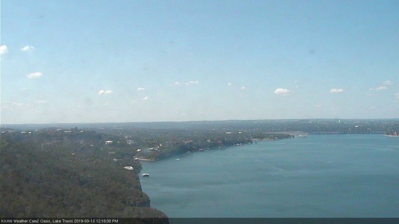Lake Travis webcam, September 13, 2019 11:20 AM CT