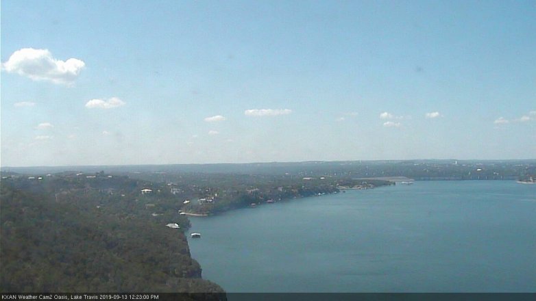 Lake Travis webcam, September 13, 2019 11:25 AM CT