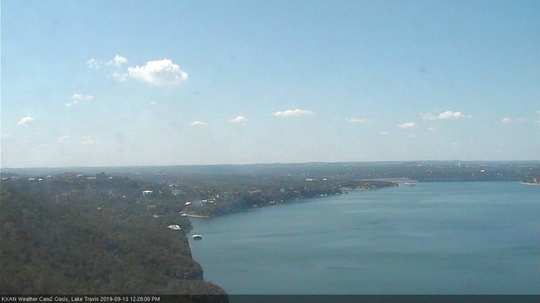 Lake Travis webcam, September 13, 2019 11:30 AM CT