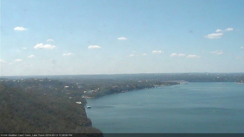 Lake Travis webcam, September 13, 2019 11:40 AM CT