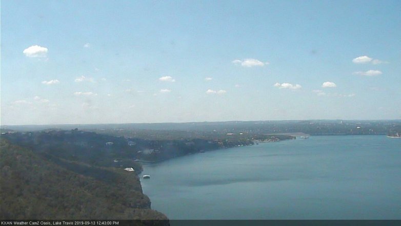Lake Travis webcam, September 13, 2019 11:45 AM CT