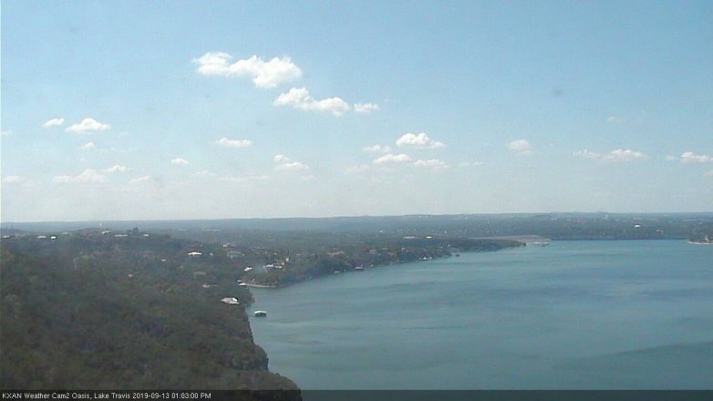 Lake Travis webcam, September 13, 2019 12:05 PM CT