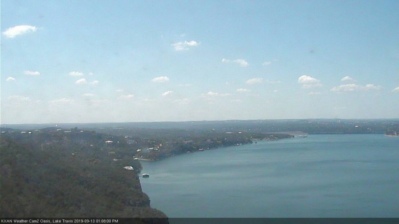 Lake Travis webcam, September 13, 2019 12:10 PM CT
