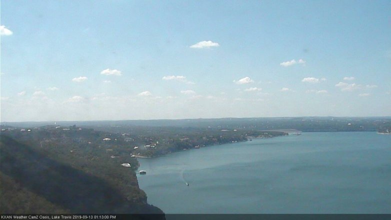 Lake Travis webcam, September 13, 2019 12:15 PM CT