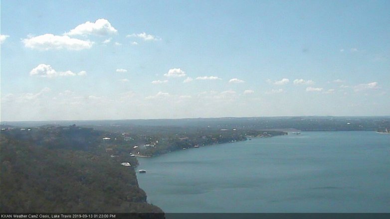 Lake Travis webcam, September 13, 2019 12:25 PM CT