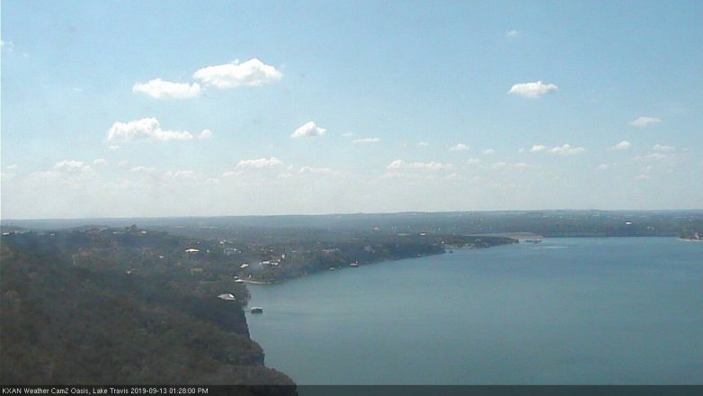 Lake Travis webcam, September 13, 2019 12:30 PM CT