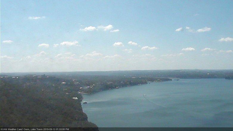 Lake Travis webcam, September 13, 2019 12:35 PM CT