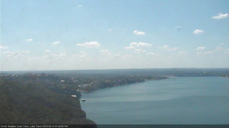 Lake Travis webcam, September 13, 2019 12:45 PM CT