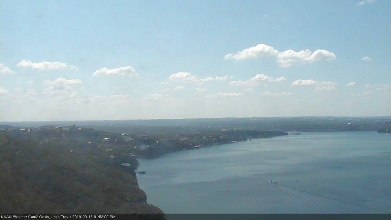 Lake Travis webcam, September 13, 2019 12:55 PM CT