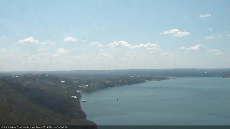 Lake Travis webcam, September 13, 2019 1:05 PM CT